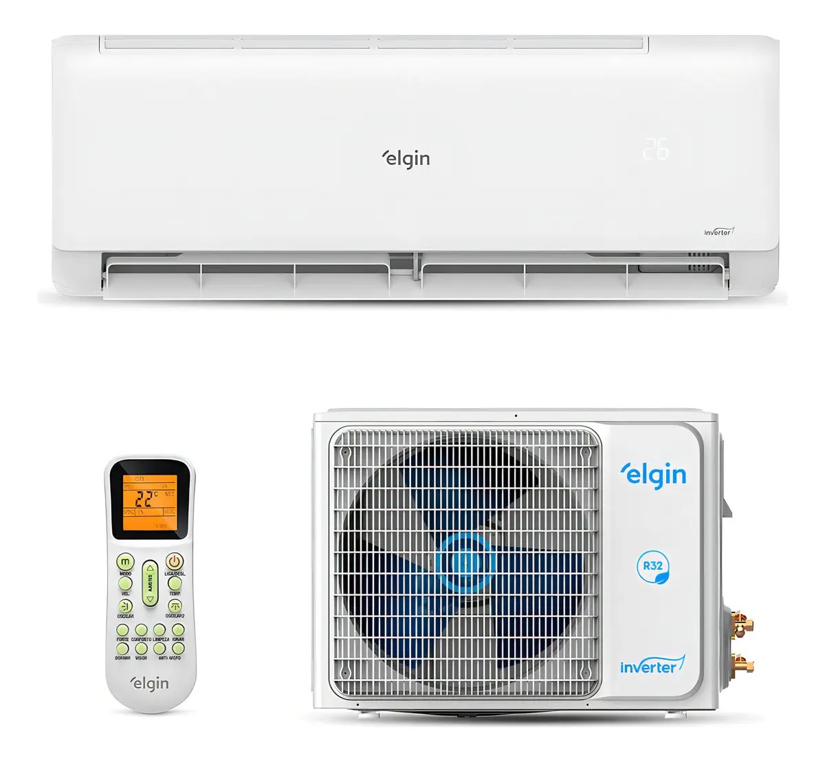 Ar Condicionado Elgin Eco Inverter II Wi Fi 12.000 BTU Frio Compativel com Alexa e Google Home 5551