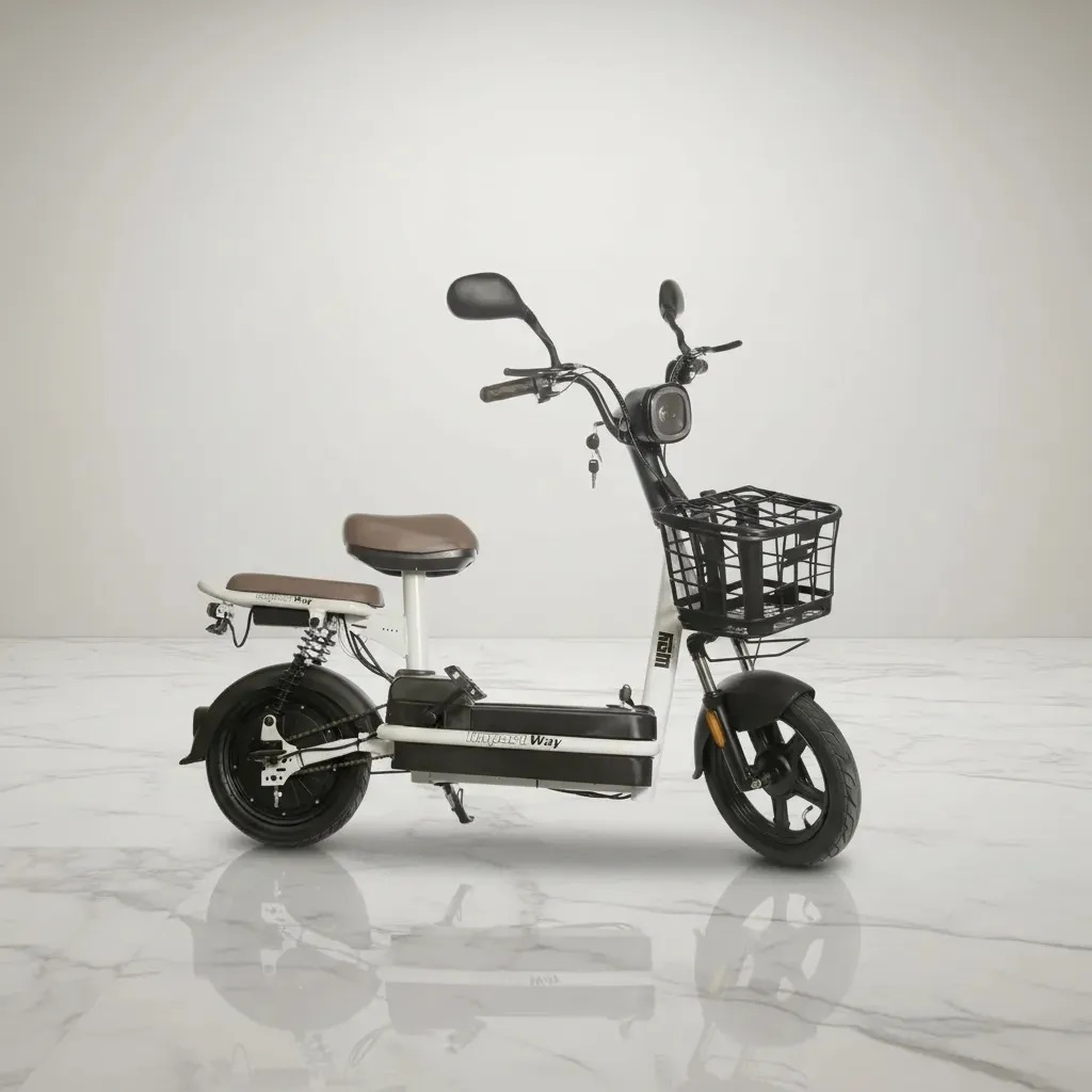 Bicicleta Eletrica 48v 350w Branca Bateria Removivel